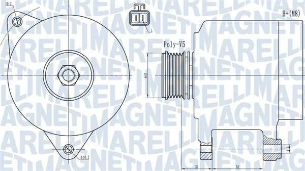 MAGNETI MARELLI Generator 063731906010 063731906010 MAGNETI MARELLI startgenerator HYUNDAI VELOSTER