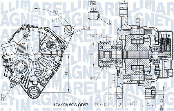 MAGNETI MARELLI Alternatore 063731938010 063731938010 Alternatore MAGNETI MARELLI HYUNDAI STARIA costo