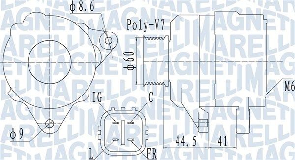 MAGNETI MARELLI Dynamo / Alternator 063731981010 Honda CITY Wisselstroomdynamo MAGNETI MARELLI 063731981010
