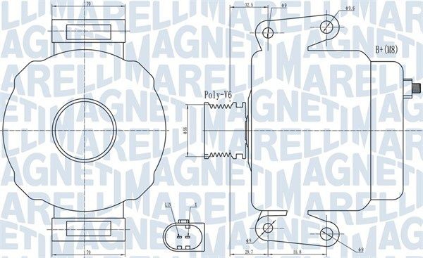 MAGNETI MARELLI Generator 063732007010 Alternator MAGNETI MARELLI QUATTRO 063732007010 billig