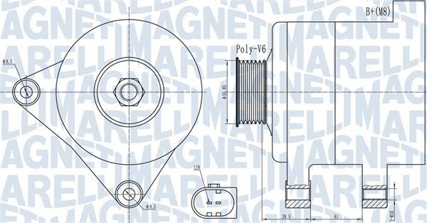 MAGNETI MARELLI Δυναμό 063732011010 Δυναμό MAGNETI MARELLI Seat IBIZA 063732011010