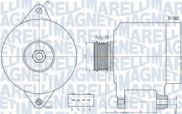 Alternateur MAGNETI MARELLI 063732013010 MAGNETI MARELLI 063732013010 Dynamo Mitsubishi ASX 2014