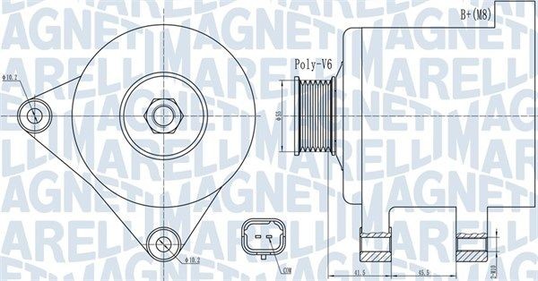 MAGNETI MARELLI Ģenerators 063732015010 Ģenerators MAGNETI MARELLI 807 063732015010 lēti