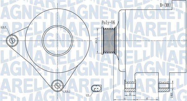 MAGNETI MARELLI Alternatore 063732091010 063732091010 costo Alternatore MAZDA RX-7 MAGNETI MARELLI