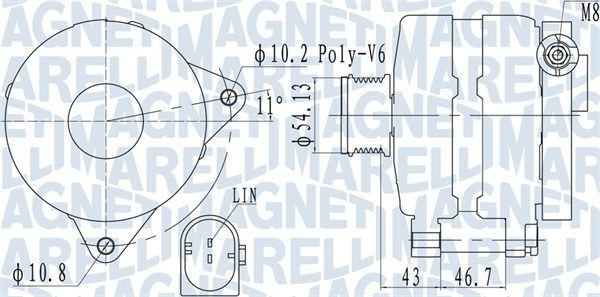 MAGNETI MARELLI Alternatore 063732113010 063732113010 Dinamo MAGNETI MARELLI Land Rover
