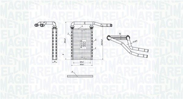MAGNETI MARELLI Varmeapparat register 350218490000 350218490000 Varmeveksler TOYOTA C-HR MAGNETI MARELLI