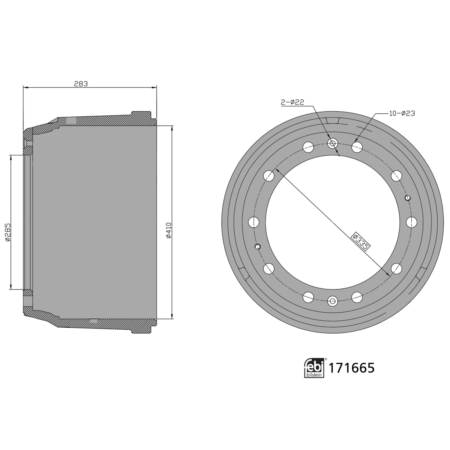 FEBI BILSTEIN Jarrurumpu 171665 FEBI BILSTEIN 171665 Jarrurumpu IVECO Daily VI Van 33S14, 35S14, 35C14, 42S14 136 hv 2024