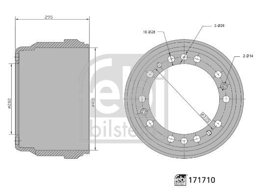 FEBI BILSTEIN Tambour de frein 171710 FEBI BILSTEIN 171710 Tambour de frein Volvo 744 d'origine prix