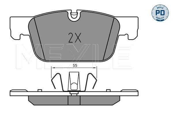 MEYLE Bremseklosser 025 220 9817/PD Bremsekloss MEYLE Volvo S70 025 220 9817/PD