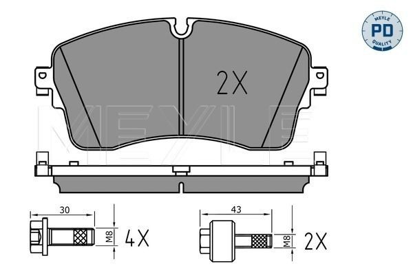 MEYLE Remblokken 025 224 8517/PD MEYLE 025 224 8517/PD Remblokken LAND ROVER Defender SUV (L663) D350 MHEV 4x4 350 Pk 2025
