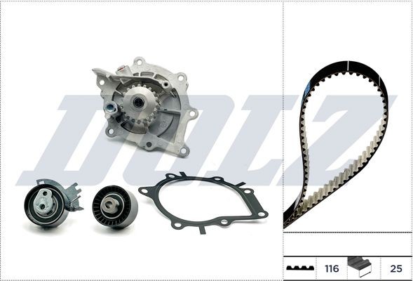 DOLZ Distributieriem set + waterpomp KD171 Distributieriem kit DOLZ AVENSIS KD171 goedkoop