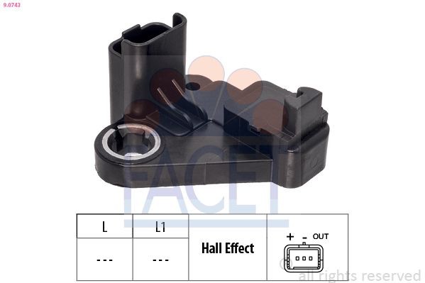 FACET Kurbelwellensensor 9.0743 9.0743 FACET Jaguar XK Cabrio Kurbelwellensensor kaufen