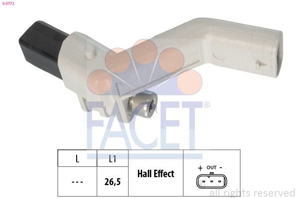 FACET Crankshaft sensor 9.0772 VW TIGUAN FACET crankshaft sensor 90772