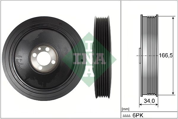 INA Puleggia cinghia albero a gomiti 544 0150 10 INA 544015010 Puleggia motore Volkswagen POLO originali