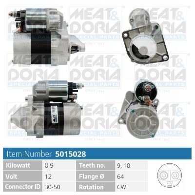 MEAT & DORIA Starter 5015028 Starter MEAT & DORIA FIAT 5015028