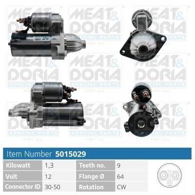 MEAT & DORIA Starter motor 5015029 5015029 MEAT & DORIA OPEL engine starter motor