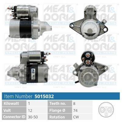MEAT & DORIA Startmotor 5015032 5015032 MEAT & DORIA startmotor CITROЁN XANTIA