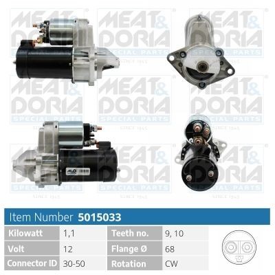MEAT & DORIA Starter 5015033 Starter motor MEAT & DORIA MERIVA 5015033 billig