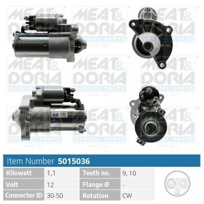 MEAT & DORIA Starter 5015036 MEAT & DORIA Starter FIAT 5015036