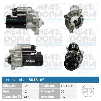 MEAT & DORIA Starter 5015105 MEAT & DORIA Starter FIAT 5015105