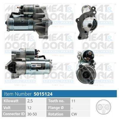 MEAT & DORIA Starter 5015124 Starter MEAT & DORIA FIAT 5015124