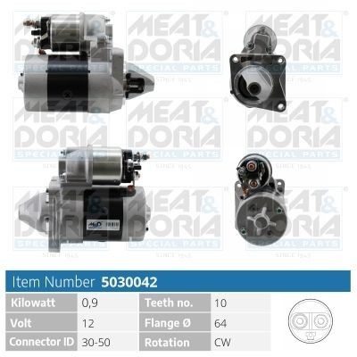 MEAT & DORIA Starter 5030042 Starter MEAT & DORIA FIAT 5030042