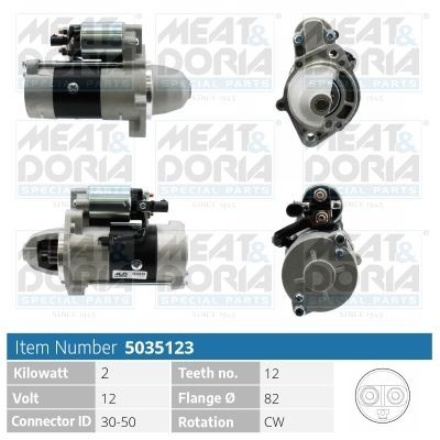 MEAT & DORIA Startmotor 5035123 5035123 MEAT & DORIA startmotor MAZDA E-serie