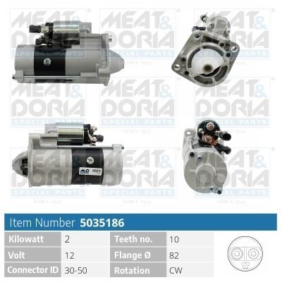 MEAT & DORIA Startmotor 5035186 MEAT & DORIA 5035186 Startmotoren Chrysler Voyager rg originele prijs