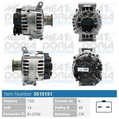 MEAT & DORIA Generator 5515151 5515151 MEAT & DORIA generator PEUGEOT 309