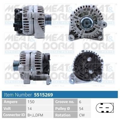 MEAT & DORIA Generator 5515269 5515269 MEAT & DORIA Dynastart Land Rover