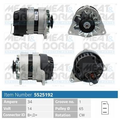 MEAT & DORIA Alternatore 5525192 MEAT & DORIA 5525192 Dinamo ROVER Mini Hatchback originale prezzo