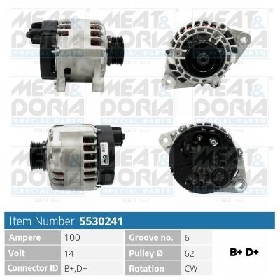 MEAT & DORIA Alternatore 5530241 MEAT & DORIA 5530241 Alternatore Fiat BRAVO costo