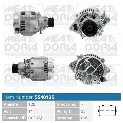MEAT & DORIA Dynamo 5540135 Dynamo MEAT & DORIA Land Rover FREELANDER 5540135