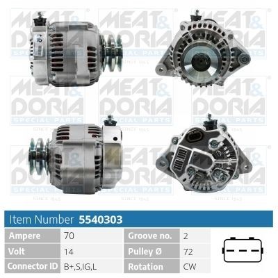 MEAT & DORIA Dynamo 5540303 5540303 Dynamo TOYOTA CAMRY MEAT & DORIA