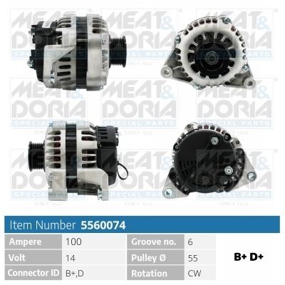 MEAT & DORIA Alternatore 5560074 MEAT & DORIA 5560074 Dinamo SAAB 900 II Hatchback originale prezzo