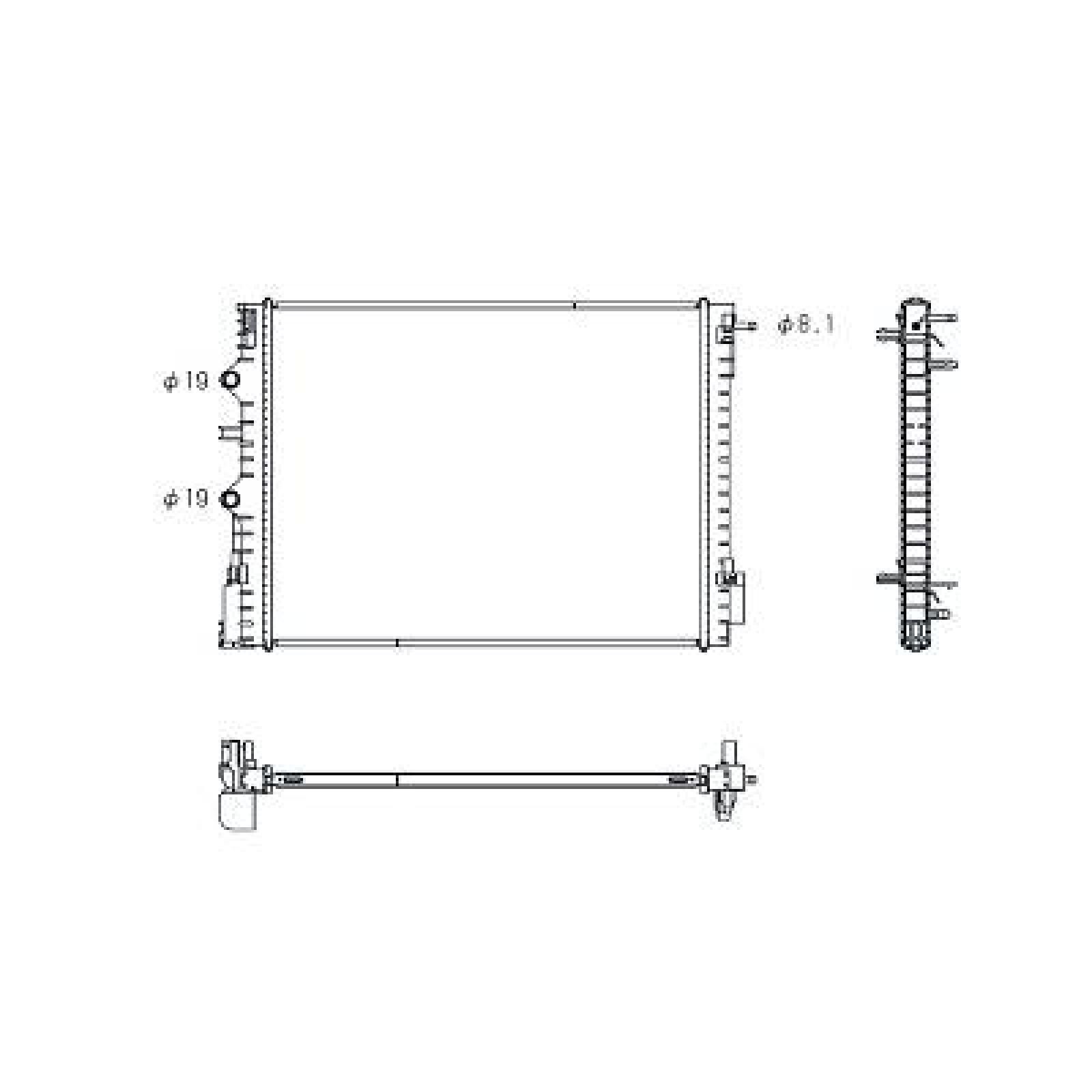 Jäähdytin, moottorin jäähdytys DIEDERICHS DCM3981 DIEDERICHS DCM3981 SMART FORFOUR 2014 Syyläri