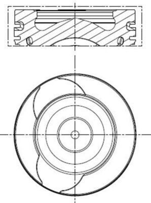 MAHLE Kolv 021 PI 00128 001 MAHLE 021 PI 00128 001 Kolv OPEL KAPITÄN original