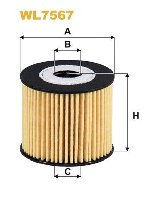 WIX FILTERS Oliefilter WL7567 WL7567 Oliefilters KIA K2700 WIX FILTERS