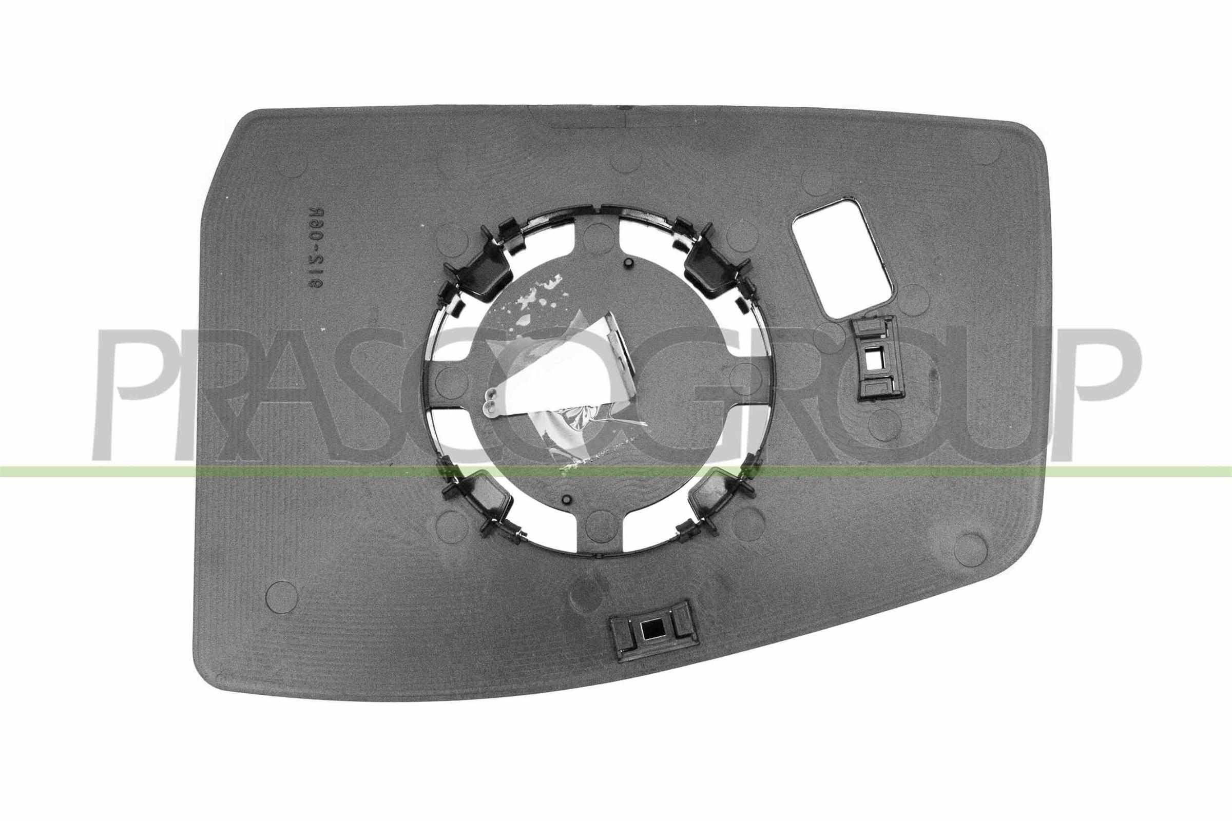 PRASCO Mirror Glass, outside mirror FD9147504 PRASCO FD9147504 Ford Tourneo Custom Minibus door mirror glass replacement