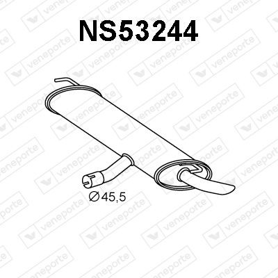 VENEPORTE Silencieux arrière NS53244 Pot d'échappement complet HYUNDAI VENEPORTE NS53244