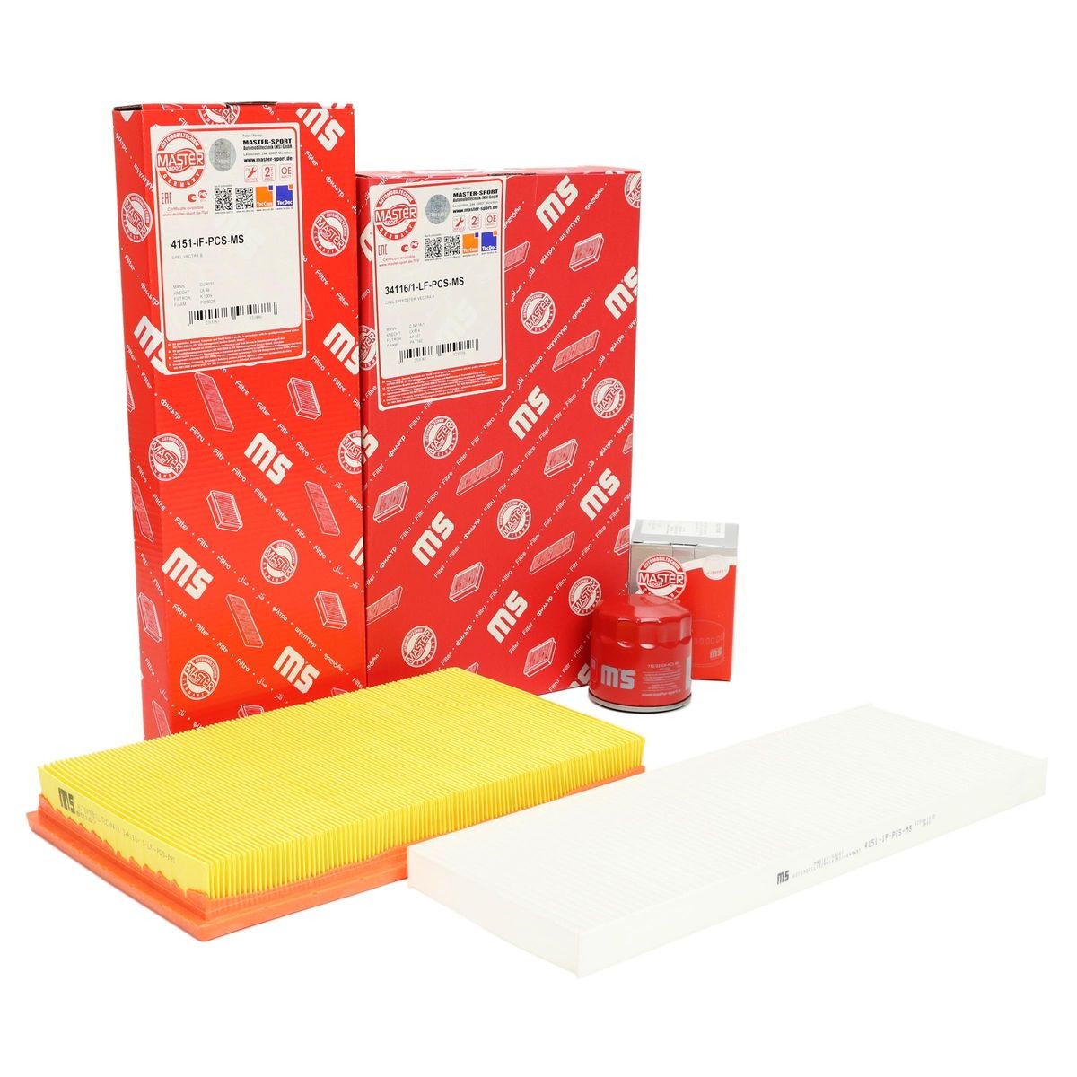 MASTER-SPORT Filterset 450001312 MASTER-SPORT 450001312 originele Onderhoudspakket en filterset Opel Vectra B CC kosten