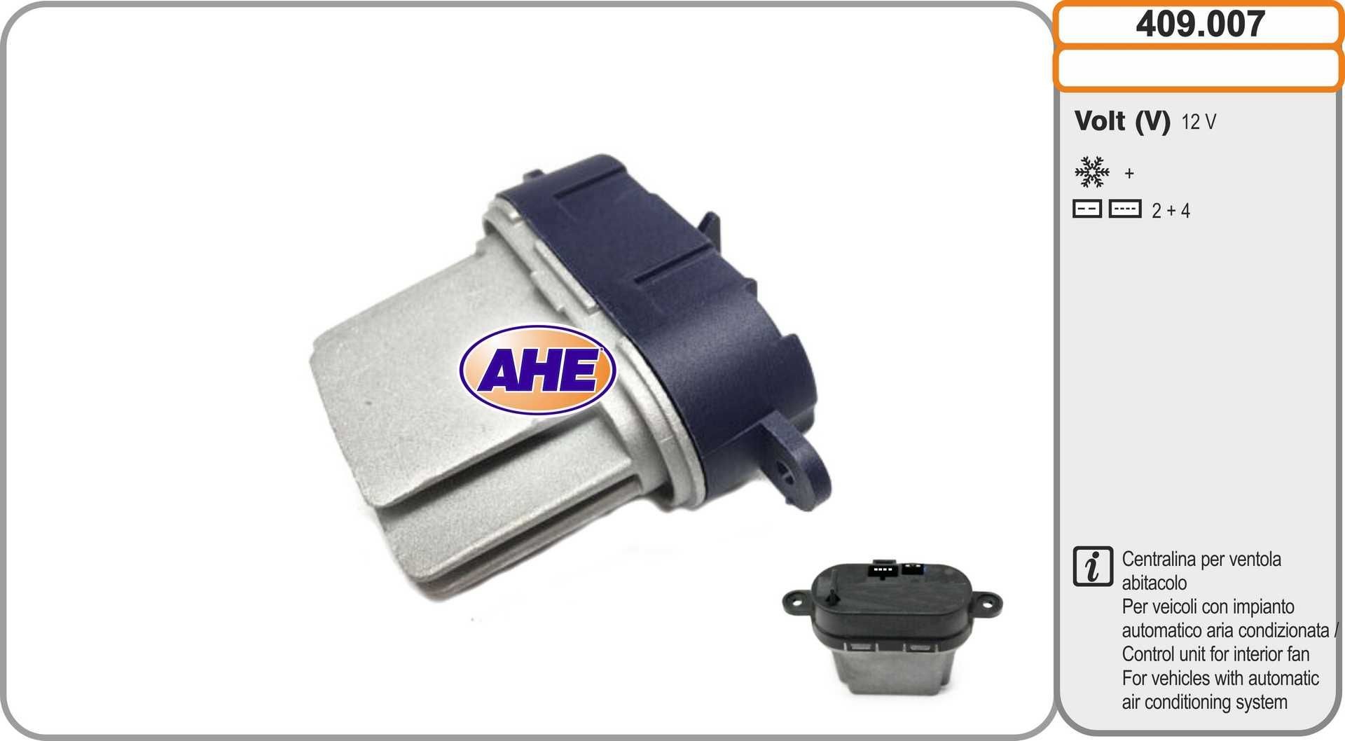 AHE Centralina, Ventola elettr. (Raffreddamento motore) 409.007 409.007 Termocontatto ventola radiatore AHE RENAULT MEGANE costo