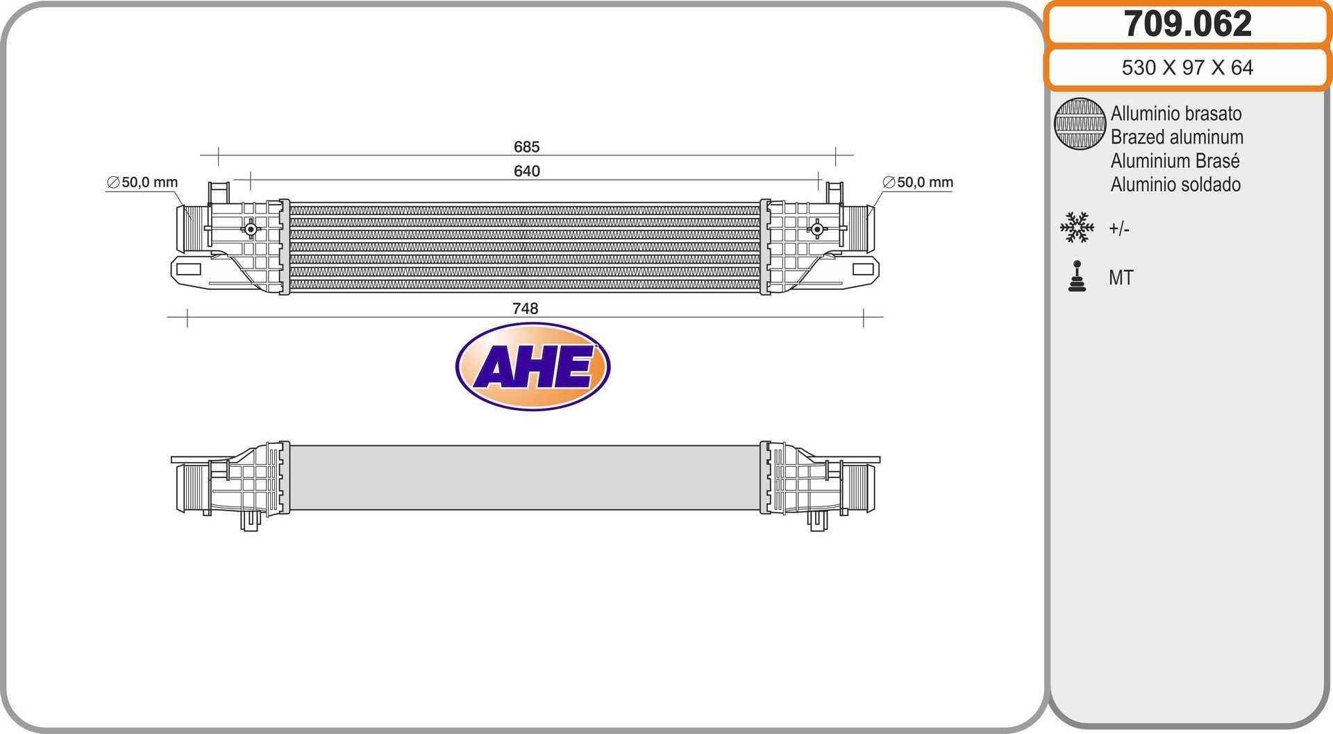AHE Intercooler 709.062 709.062 Intercooler AHE BMW X3