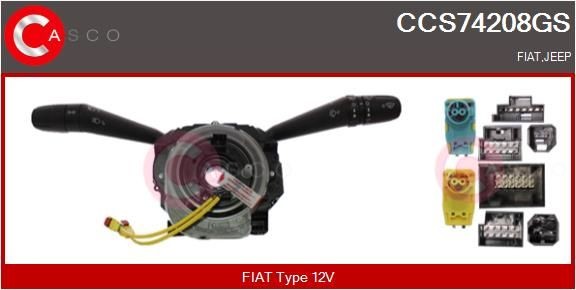 CASCO Bryter komplett rattstamme CCS74208GS CASCO CCS74208GS Bryter rattstamme Fiat 500X billige