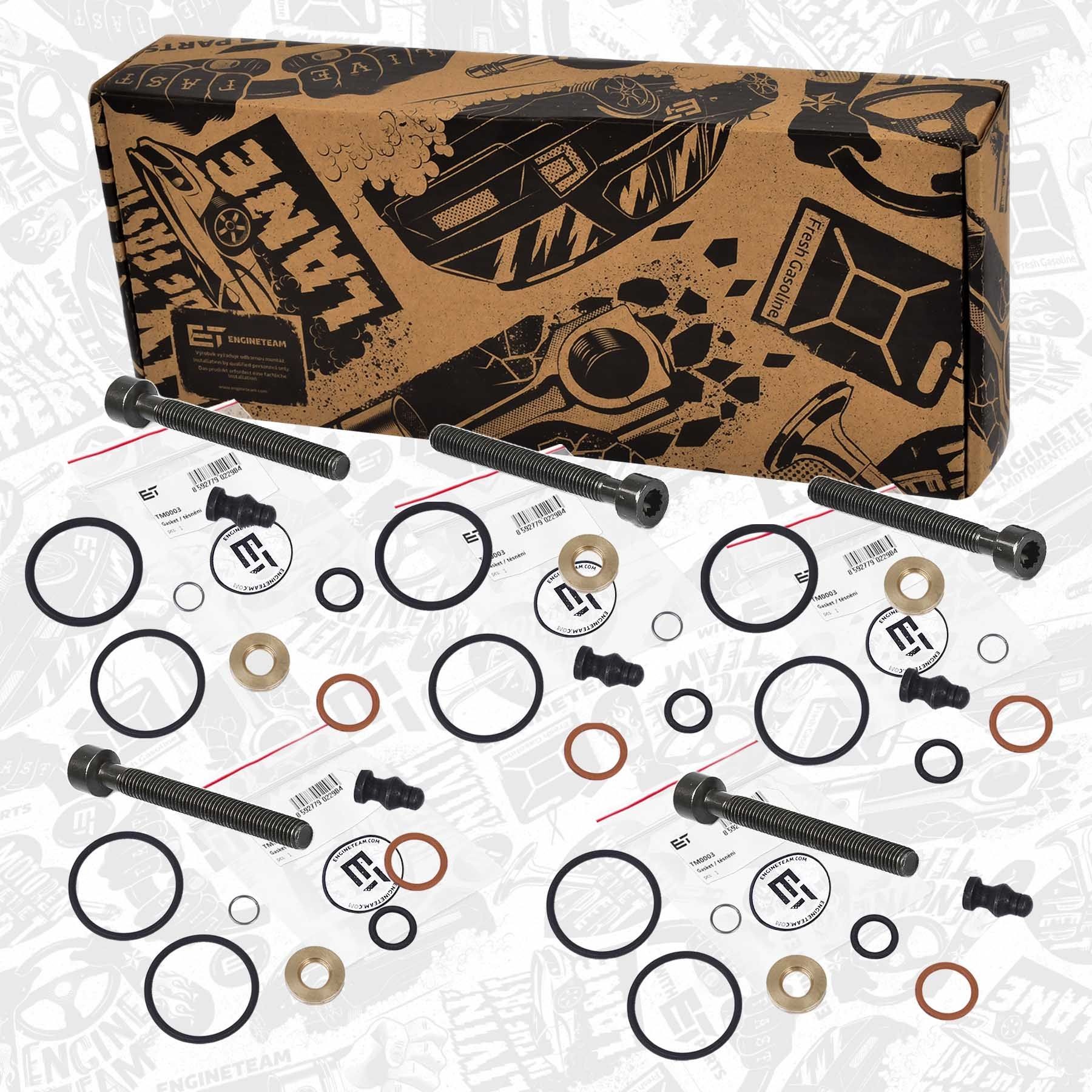ET ENGINETEAM Packningssats, insprutningsmunstycke TM0030VR1 TM0030VR1 ET ENGINETEAM reparationssats insprutningsmunstycke VW GOLF