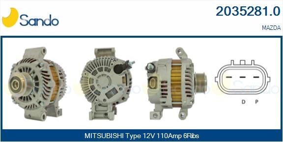SANDO Alternátor 2035281.0 Alternátor SANDO Mazda CX-5 2035281.0