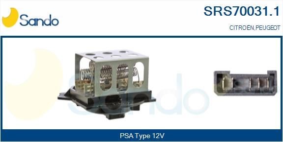 SANDO Modstand, kabineventilator SRS70031.1 SRS70031.1 SANDO Varmemodstand Peugeot billig