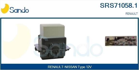 SANDO Resistência, ventilador do habitáculo SRS71058.1 Resistência ventilador do habitáculo SANDO Renault TWINGO SRS71058.1