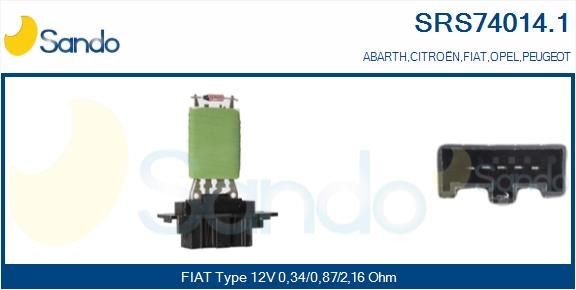 SANDO Gebläsewiderstand SRS74014.1 Vorwiderstand, Lüftung SANDO Opel CORSA SRS74014.1