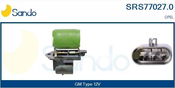 SANDO Vorwiderstand, Elektromotor-Kühlerlüfter SRS77027.0 Heizungswiderstand SANDO Opel CORSA SRS77027.0